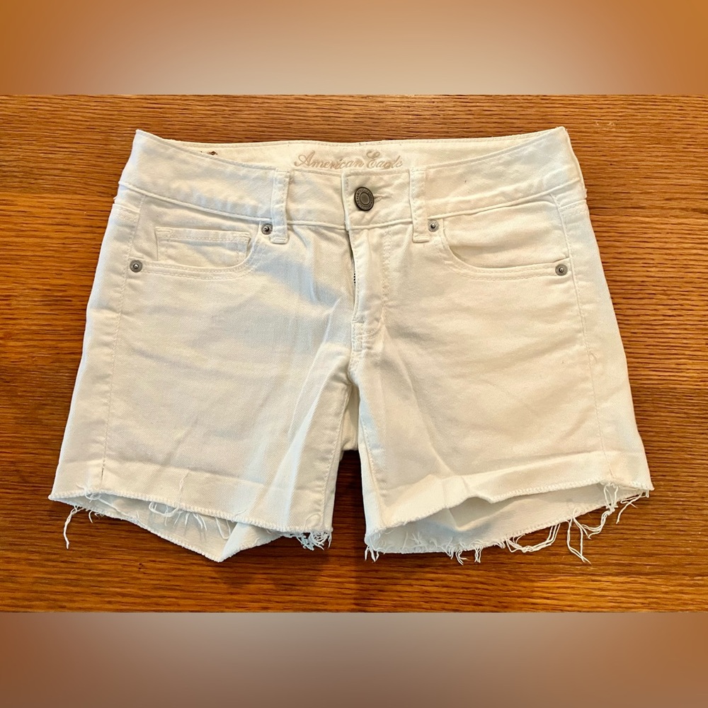 American Eagle Outfitters Women's White Denim Shorts